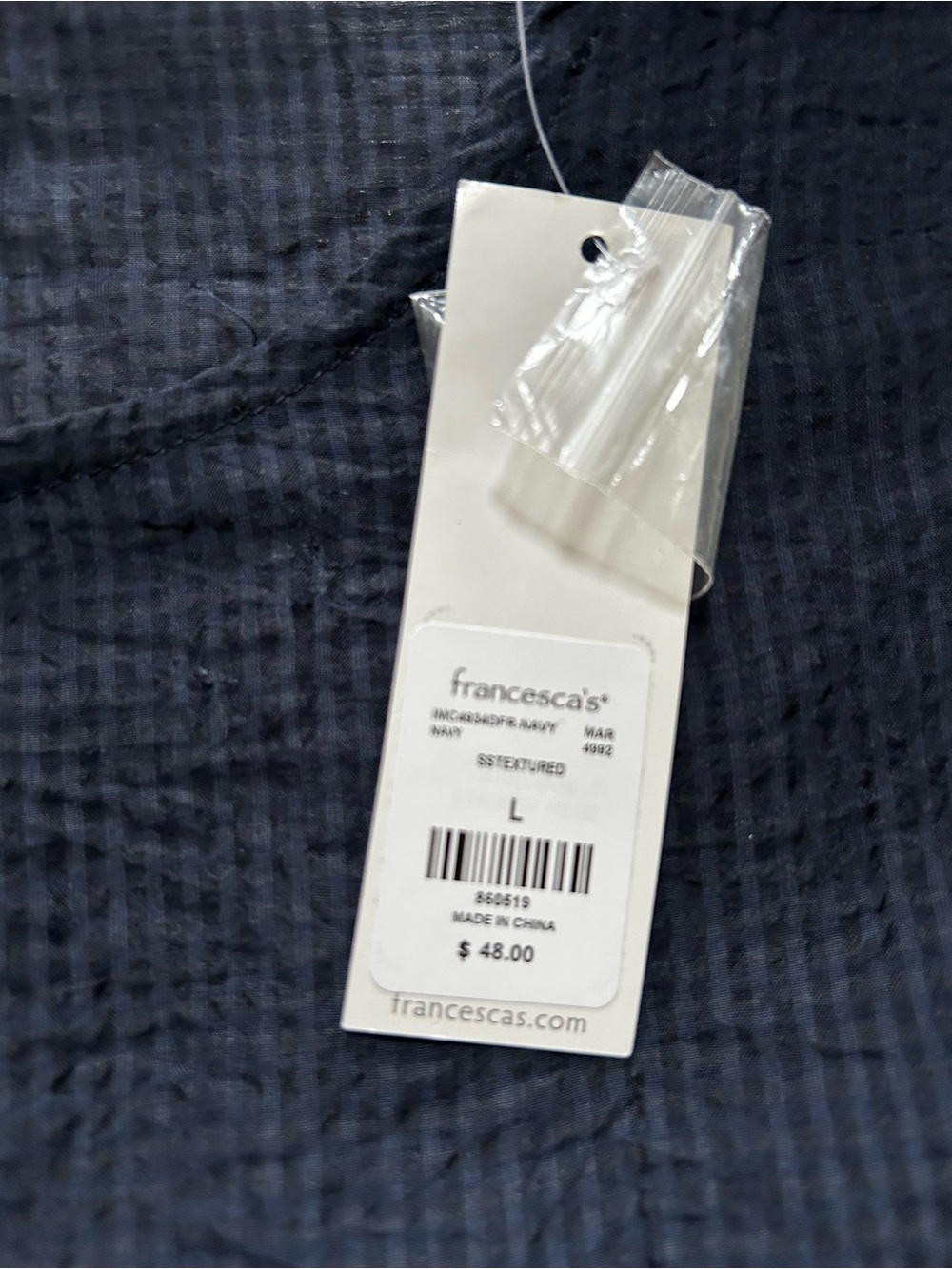 Francesca's Collections Dark Navy Tiered Midi Dress - Picture 2 of 2